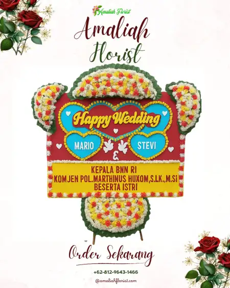 Papan Bunga Pernikahan Sri Wangi